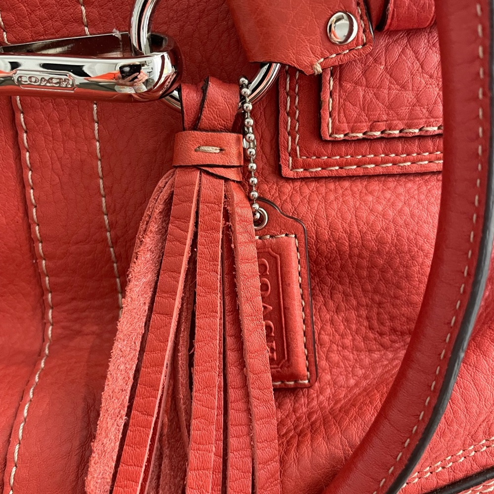COACH numbered carryall, classic original pebble leather! 10x6x4. QUALITY!